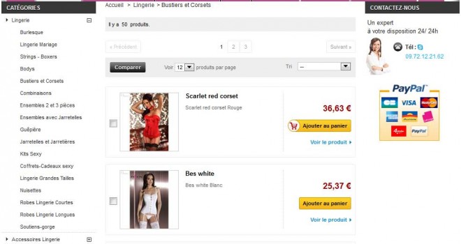 Onysia – site E-Commerce de lingerie