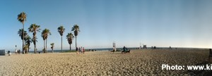 Photo panoramique de Venice Beach (Los Angeles)