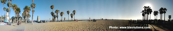 Photo panoramique de Venice Beach (Los Angeles)