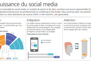Infographie Statistiques puissance Réseaux Sociaux