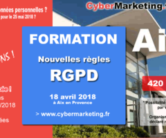 Formation au RGPD à Aix en Provence le 18 avril 2018