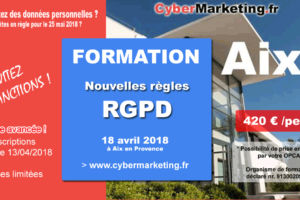 Formation RGPD Aix en Provence le 18 avril 2018